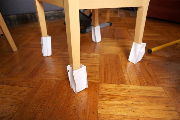 white chairs with chrome legs