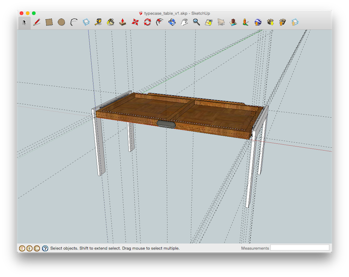 Type case low table